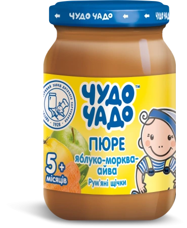 ЧУДО-ЧАДО Пюре яблоко-морковь-айва 170гр